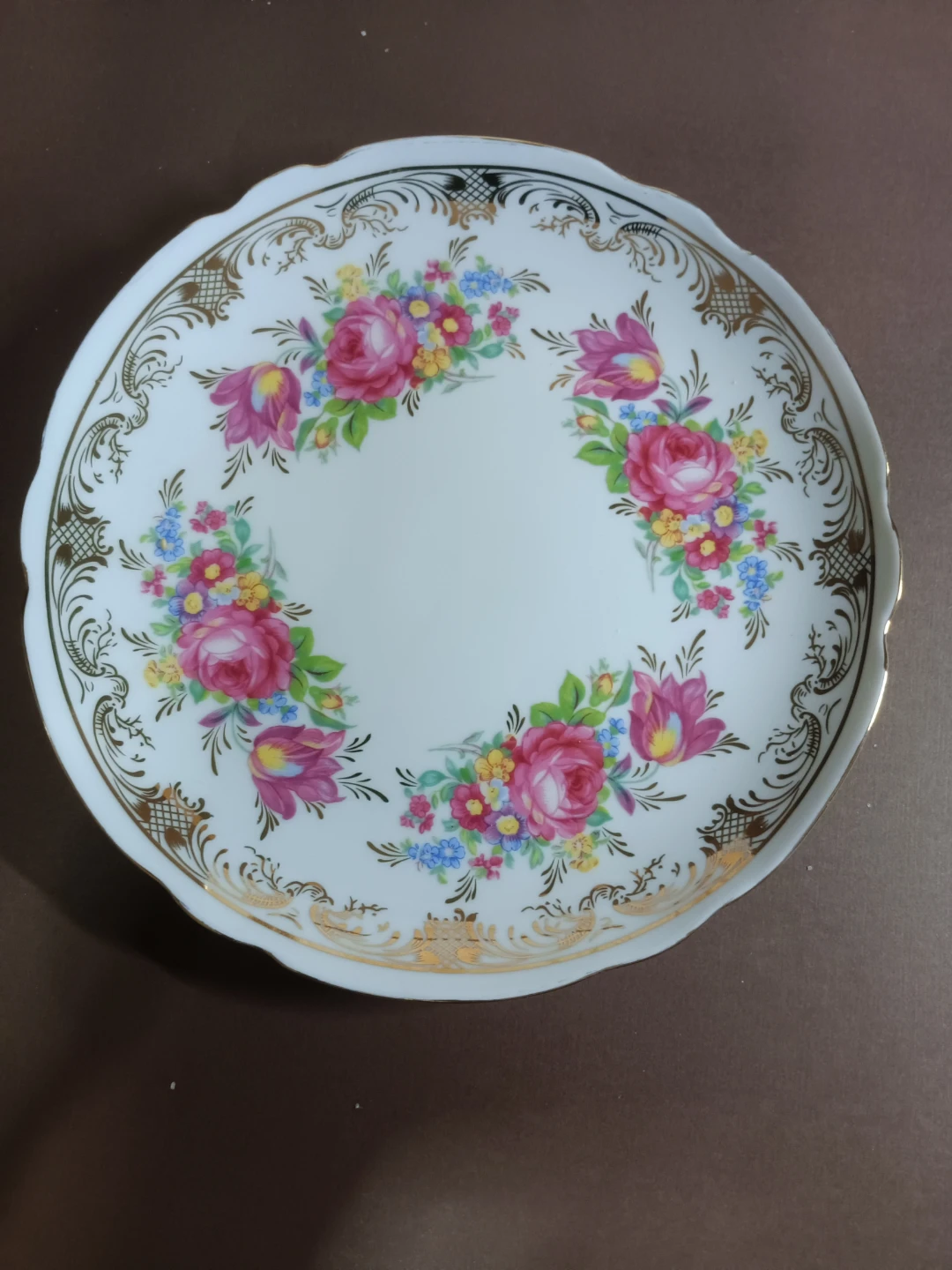 Vintage Floral Decorative Plate