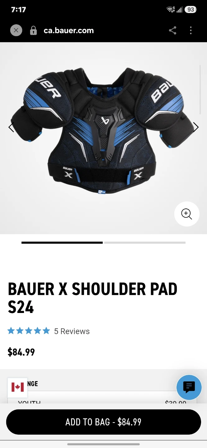 Bauer X Intermediate Shoulder Pads - photo 3