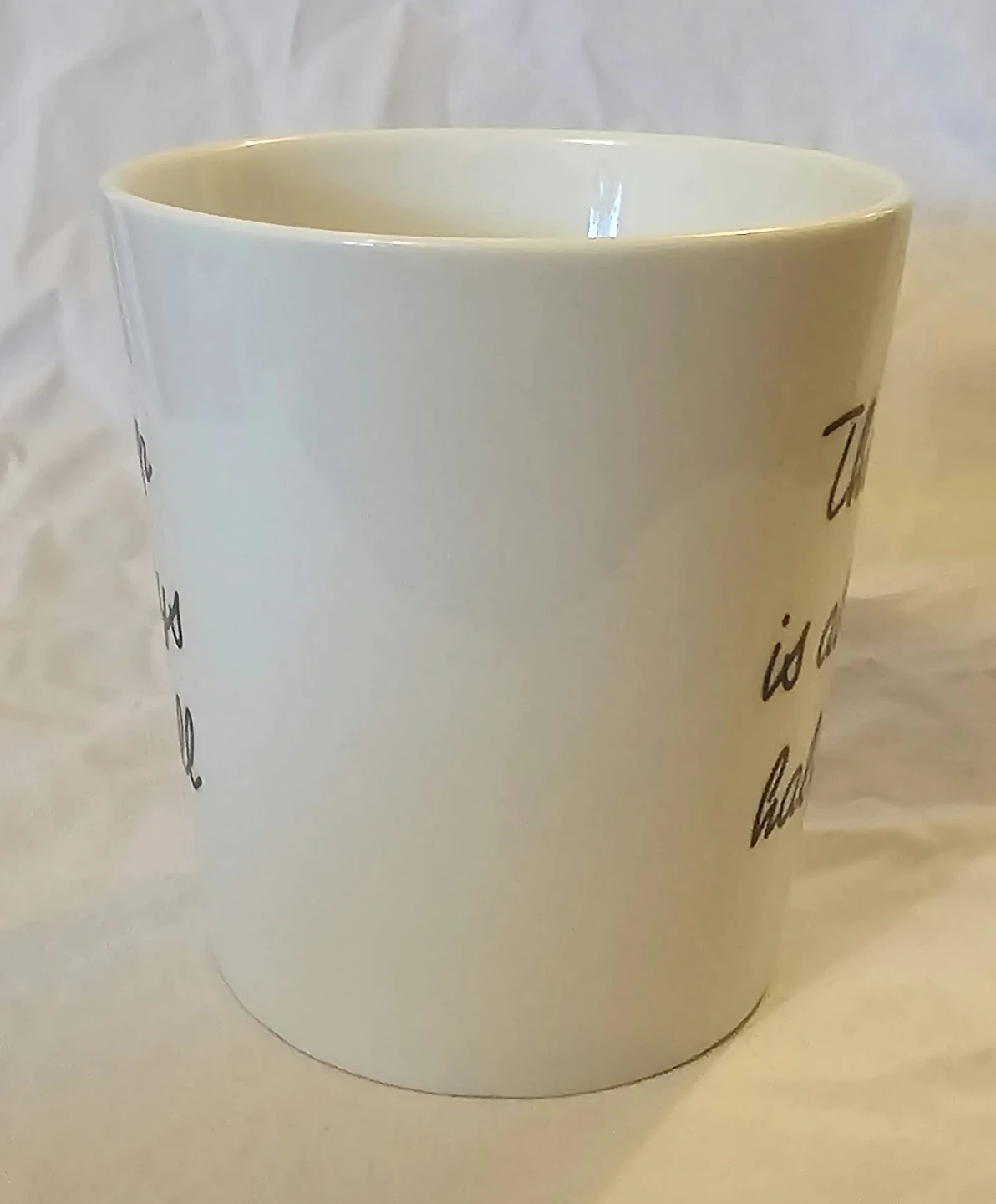 White and Black Indigo "The Cup is Always Half Full" Mug - photo 2