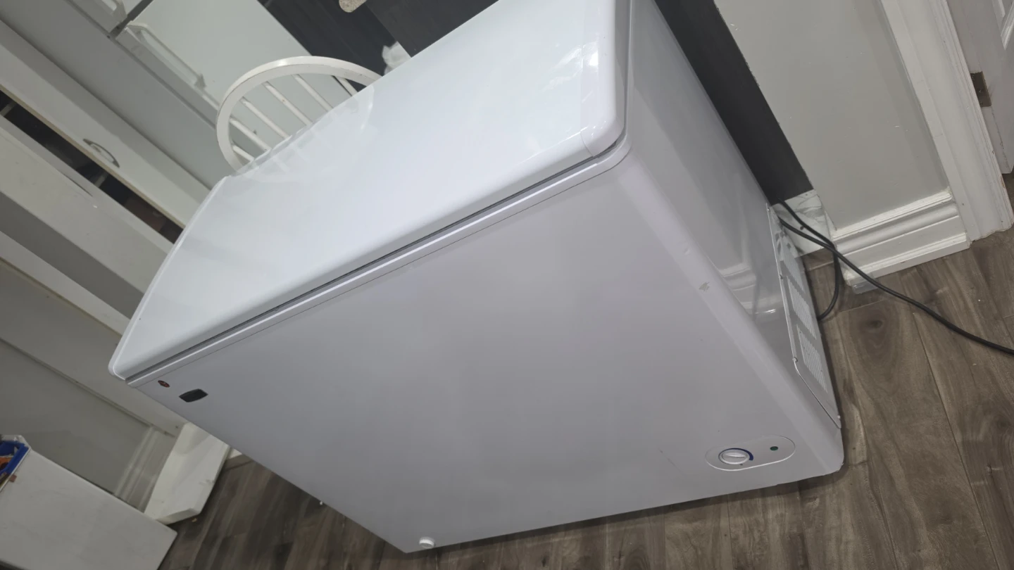 White chest freezer