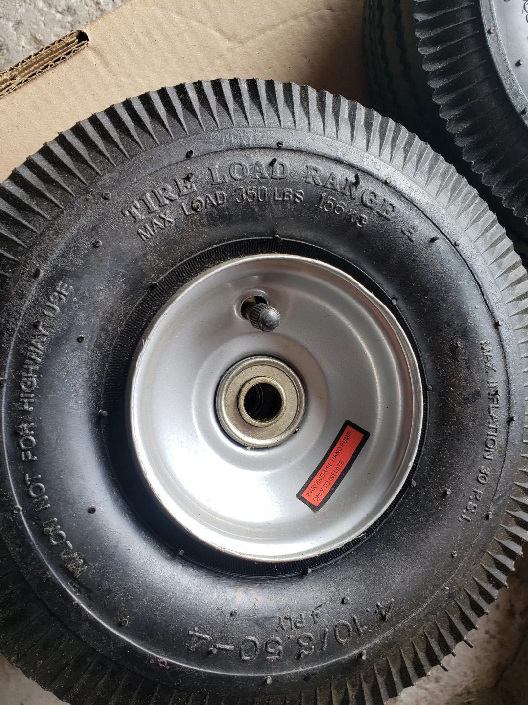 Two 4.10/3.50-4 Utility Tires - photo 3
