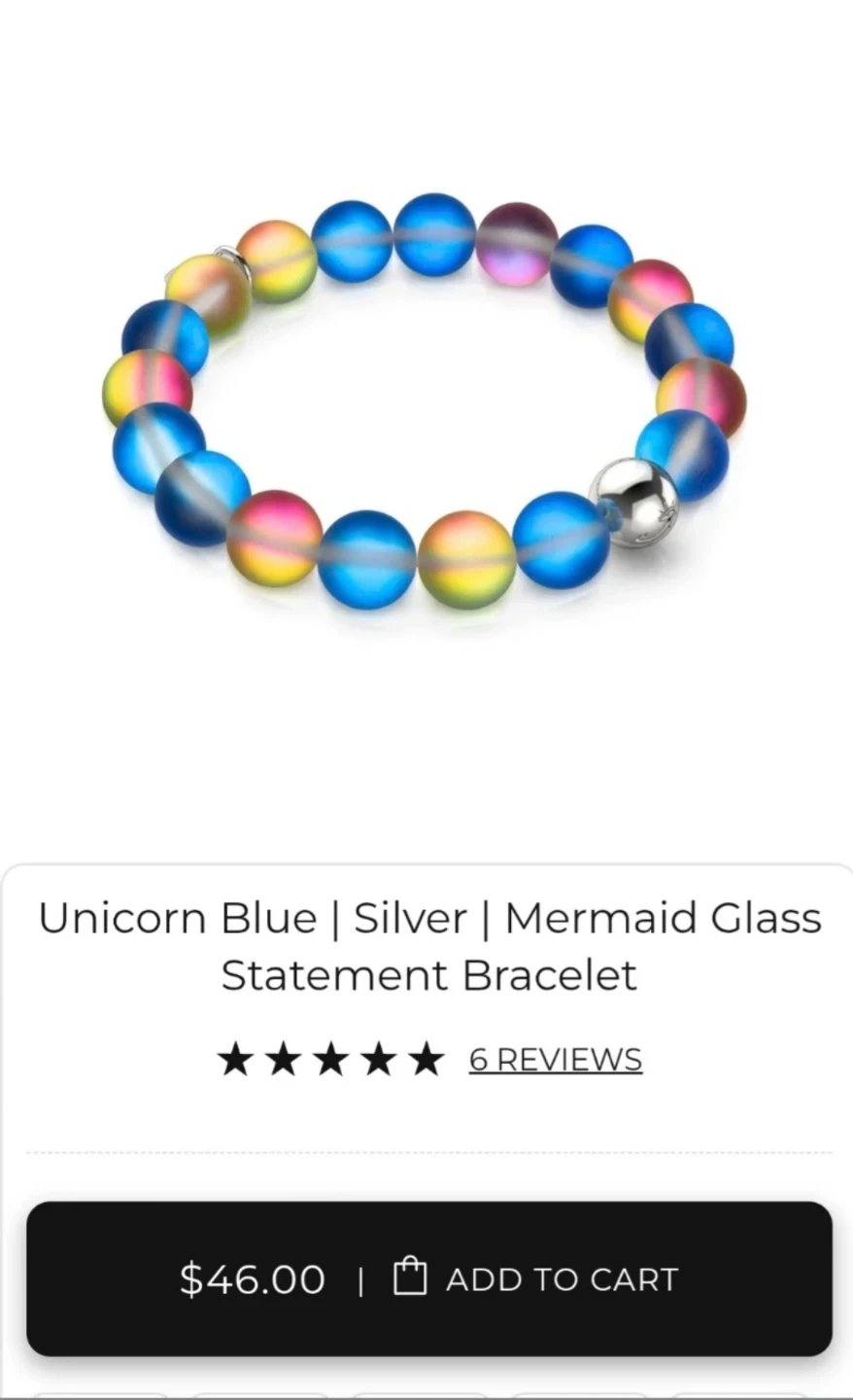 Unicorn Blue/ Mermaid glass