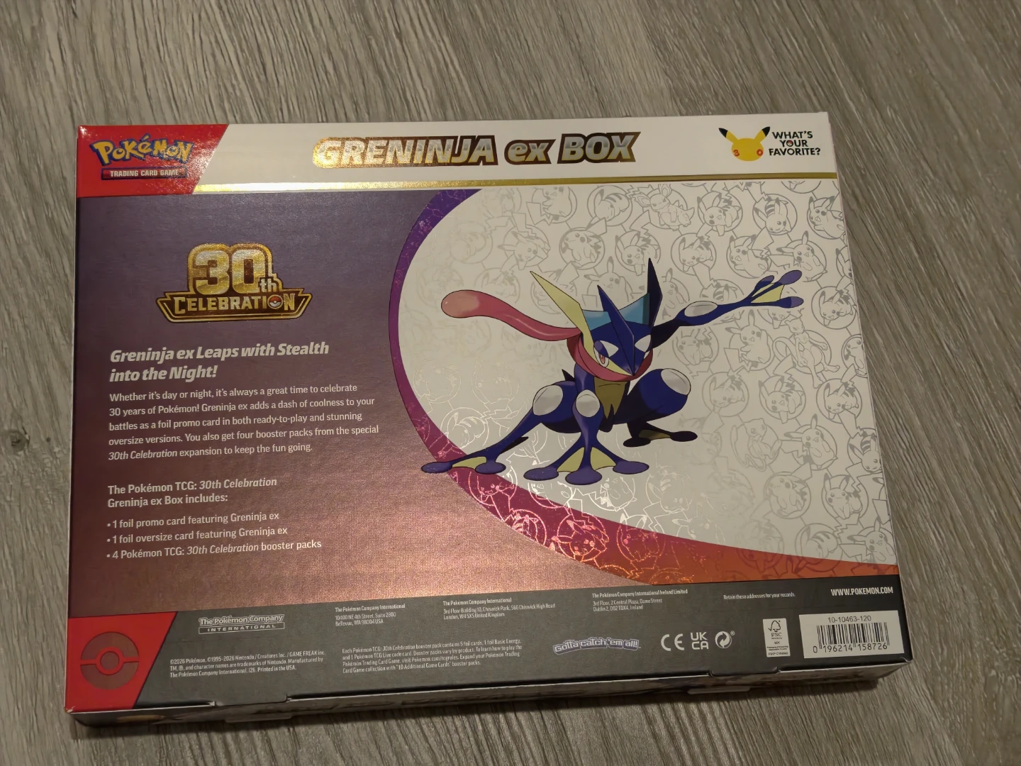 Pokémon 30th Celebration Greninja ex Box-brand new sealed - photo 2