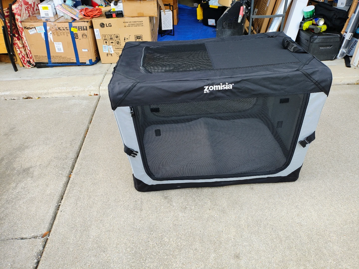 ZOMISIA 36 Inch Collapsible Dog Crate for Large Dogs