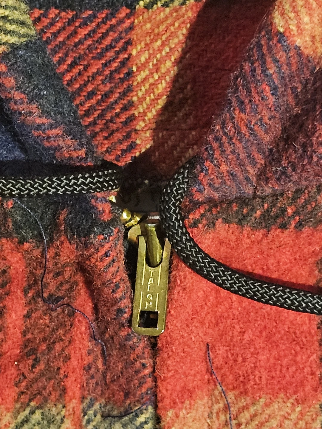 Vintage Wool Place Red Plaid Poncho - photo 2