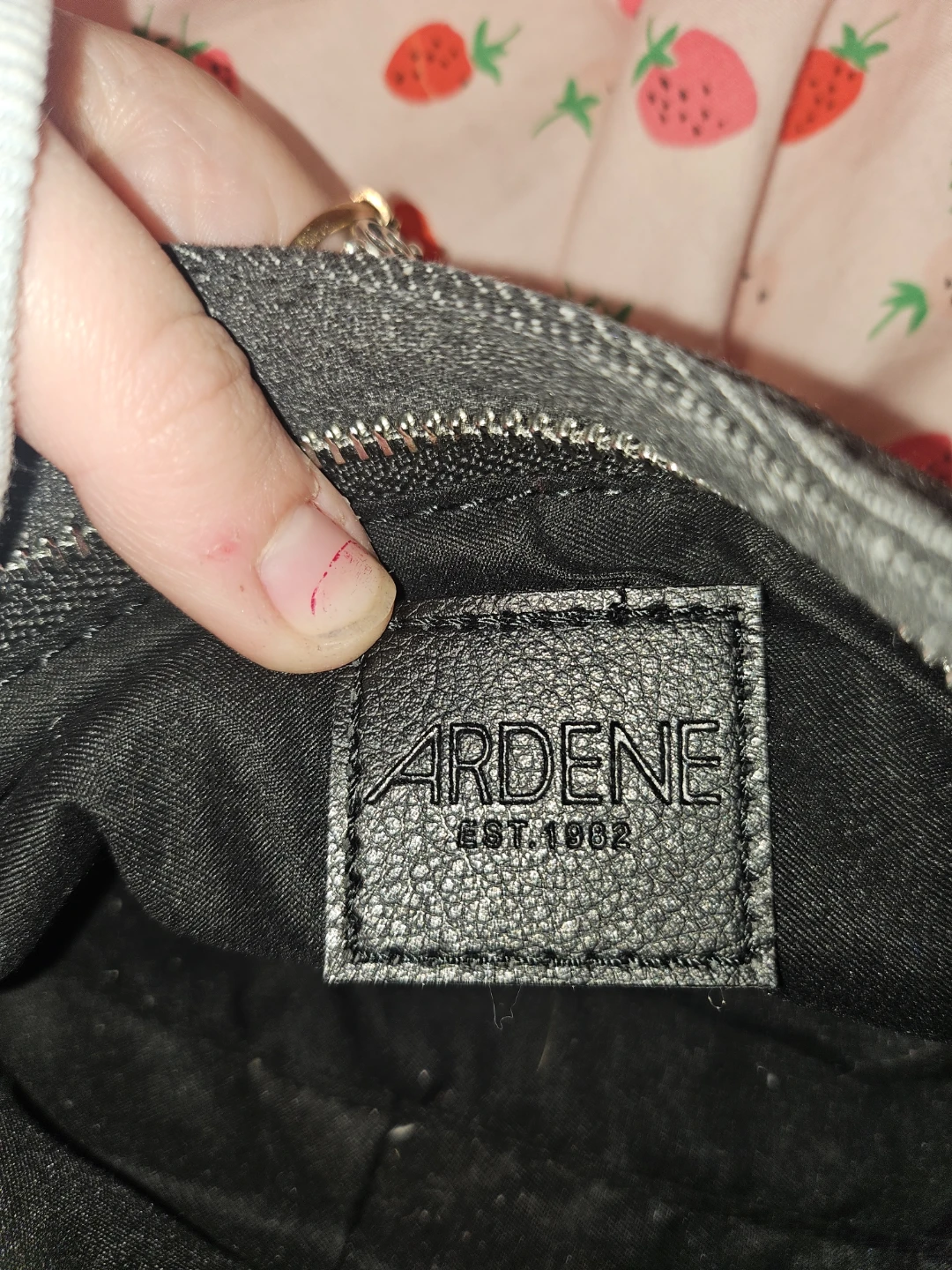 Ardene Charcoal Grey Denim Shoulder Bag Purse - photo 5