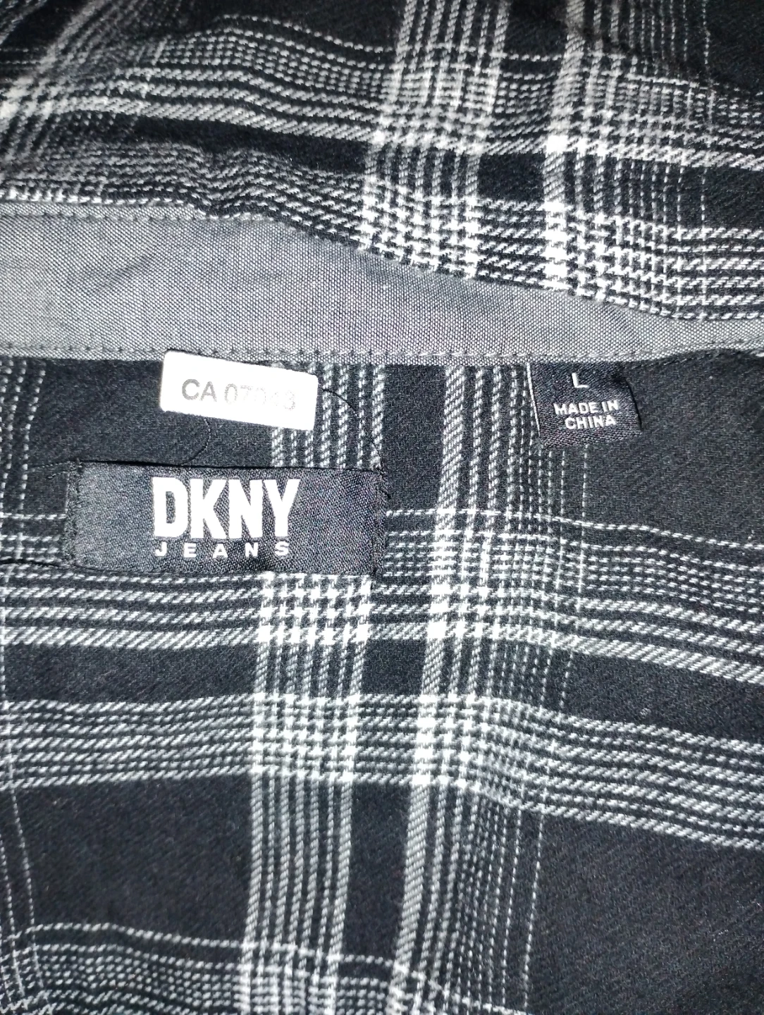 DKNY Jeans Hooded Plaid Shirt - photo 2