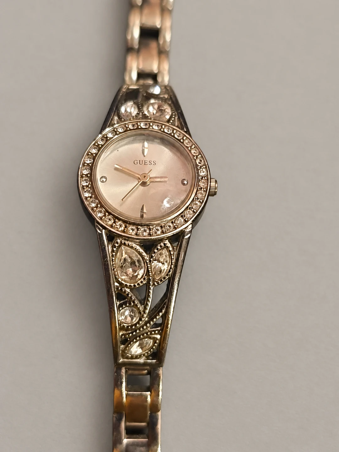 Guess women's crystal embellished watch