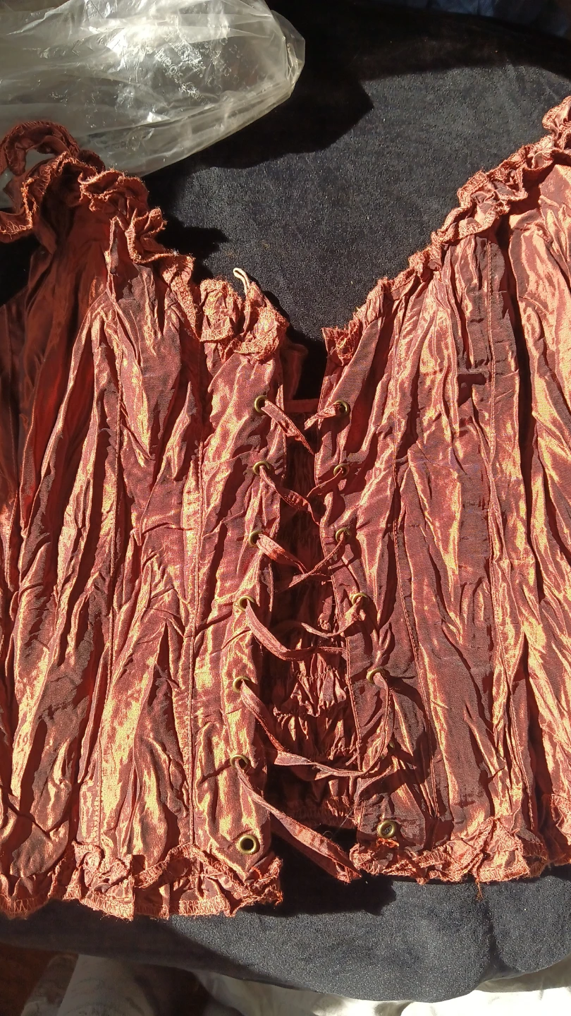 Vintage Y2 Anne Giorgio Crinkle Lace up Corset - photo 4