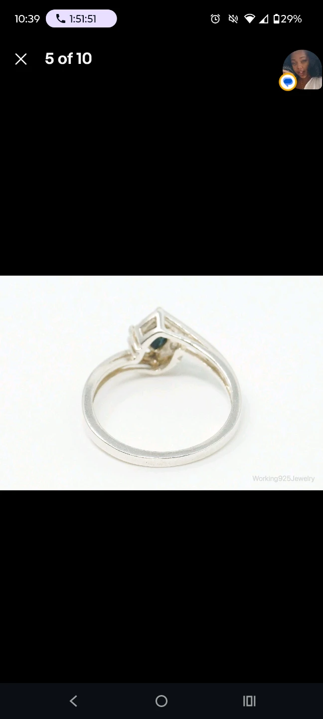 Sapphire CZ Sterling Silver Ring - photo 2