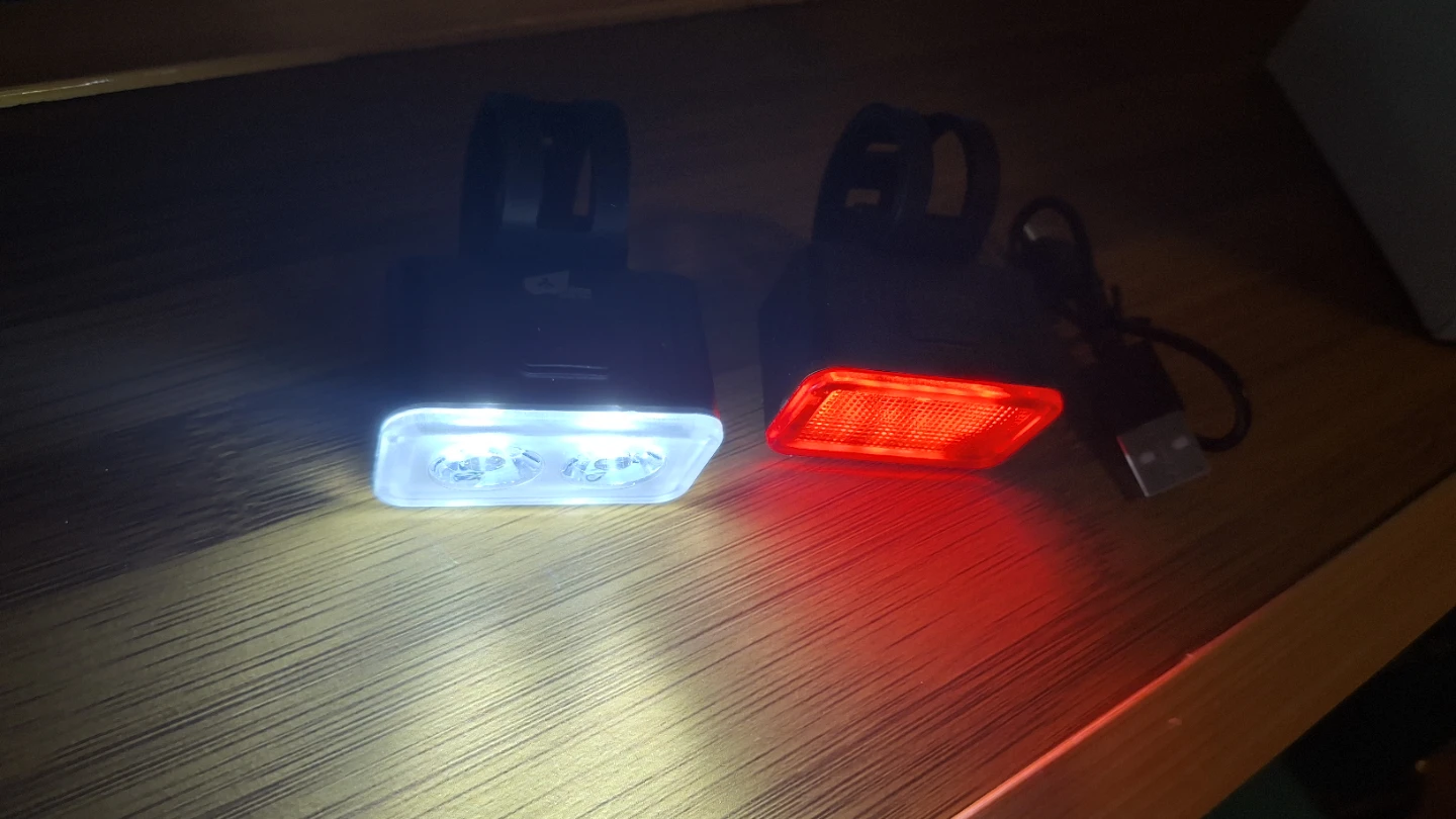 USB Rechargeable Bike Light Set (usb cable included) - photo 2