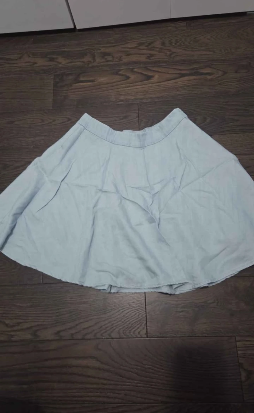 Light Blue Denim Mini Skirt