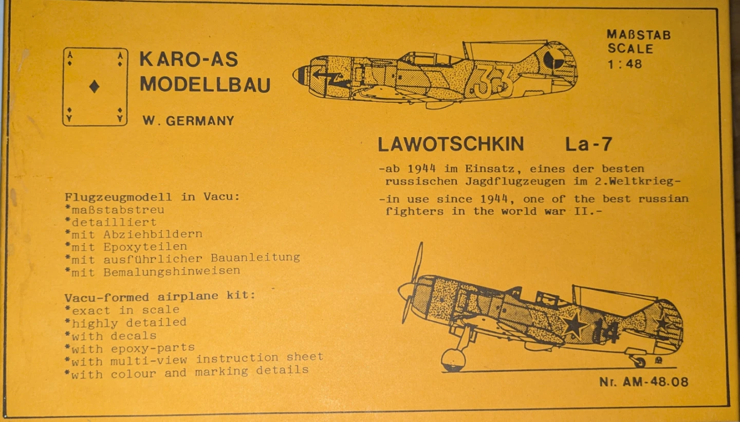 Karo-As Modellbau Lawotschkin La-7 1:48 Scale Model Kit
