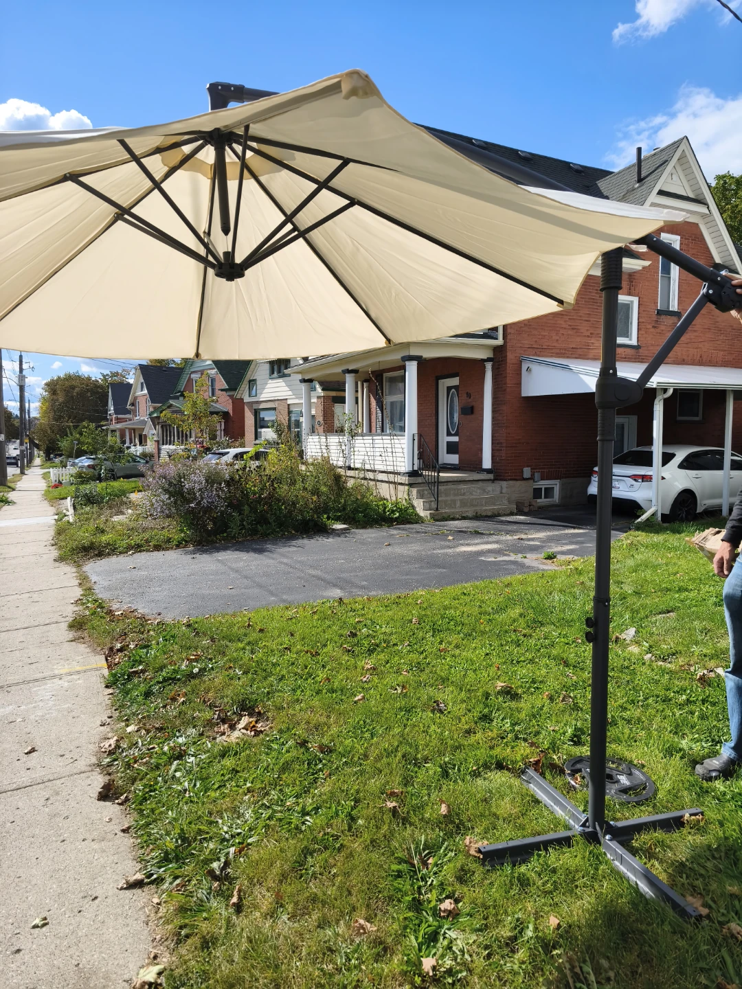 Beige Cantilever 9' Patio Umbrella - photo 2