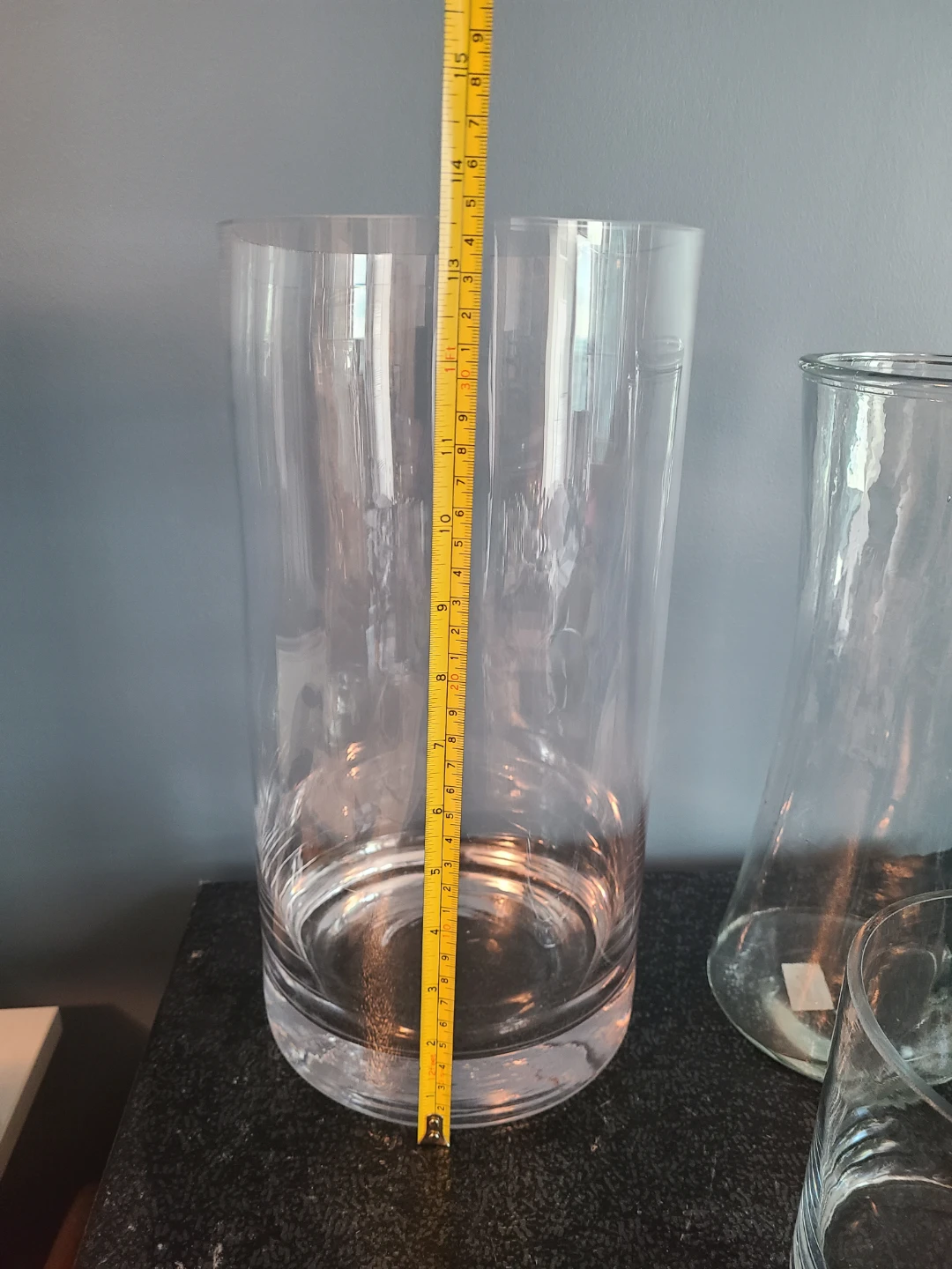Set of 3 Clear Glass Vases -$5 for all 3 - photo 2
