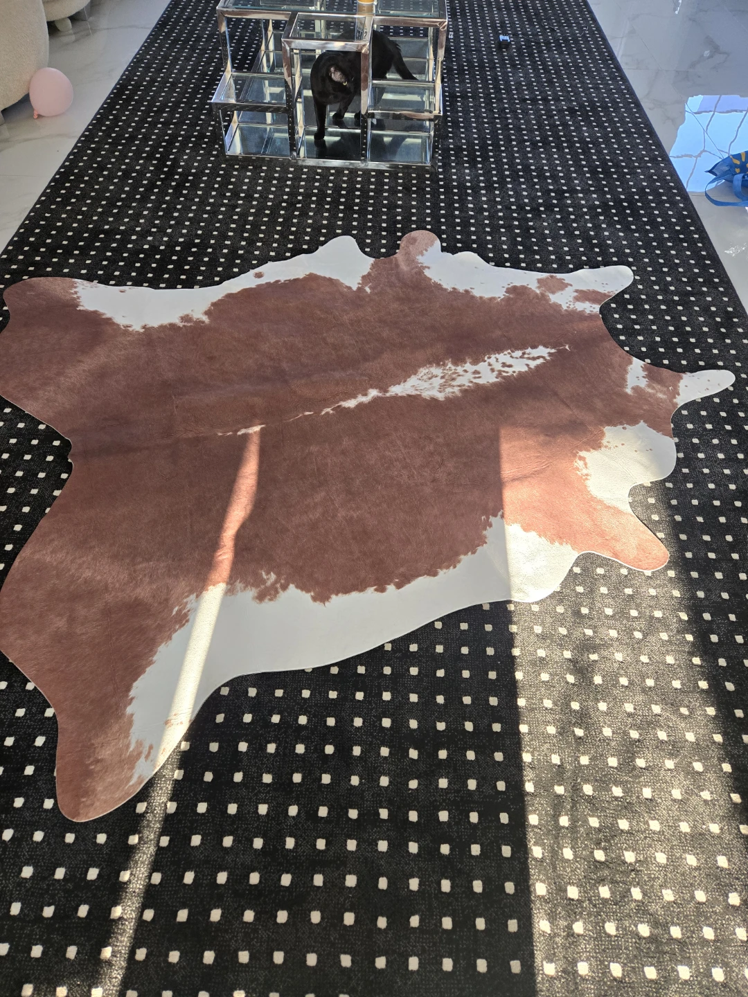 Genuine Brown and White Cowhide Rug - photo 4