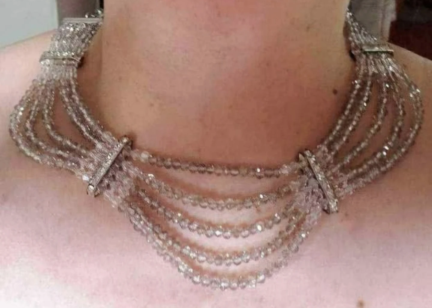 new set strand Crystal Statement Necklace & bracelet & earrings - photo 2