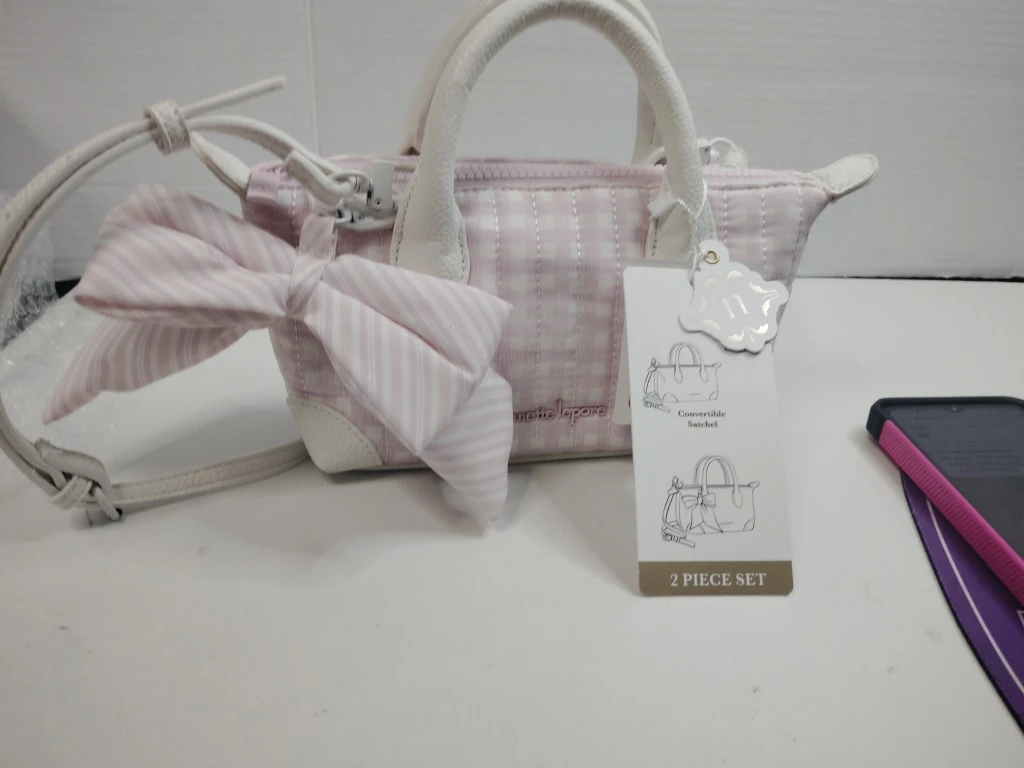 Nanette Lepore Pink Gingham Convertible Satchel - photo 3