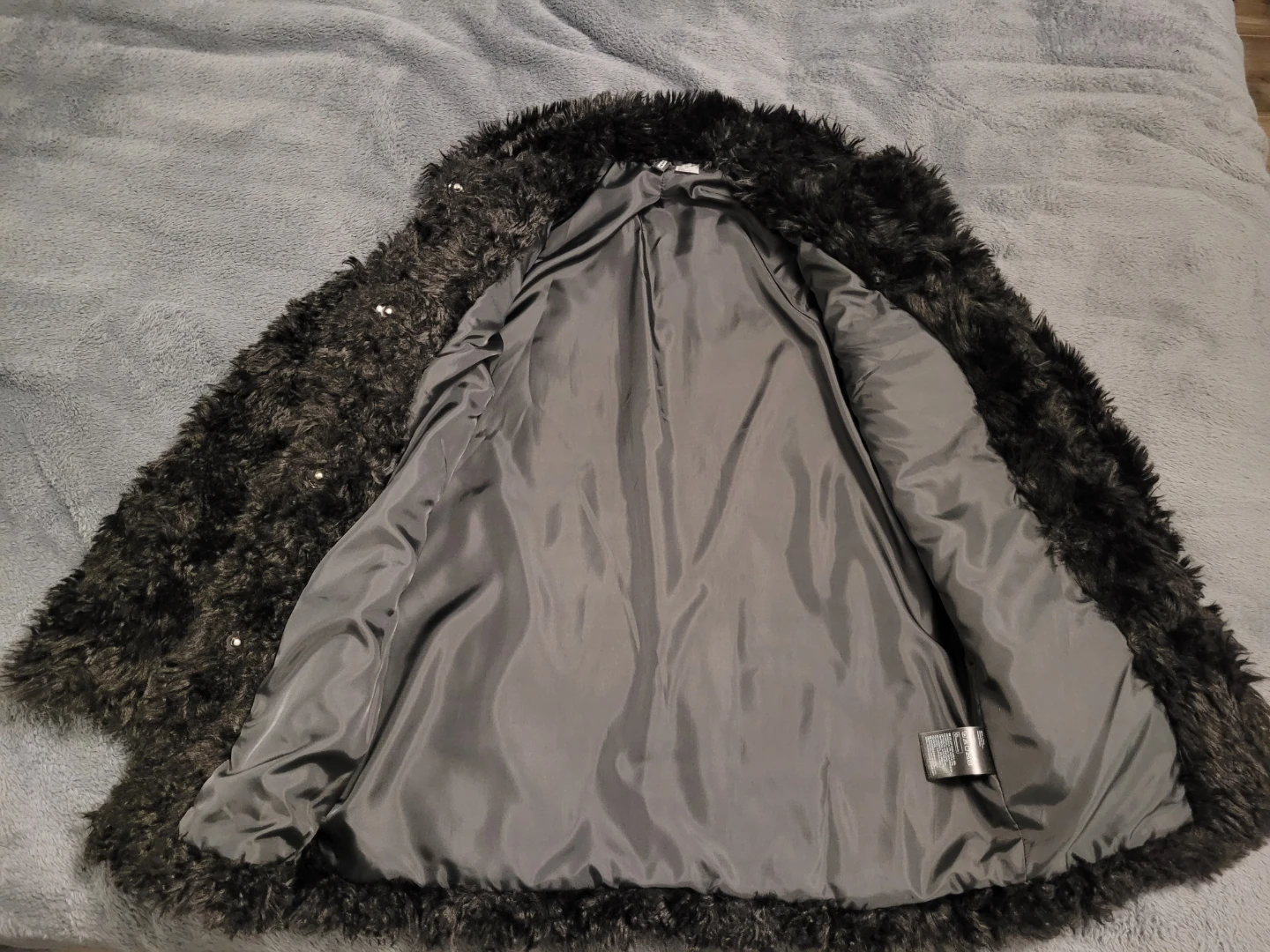 H&M Black Faux Fur Coat - photo 5