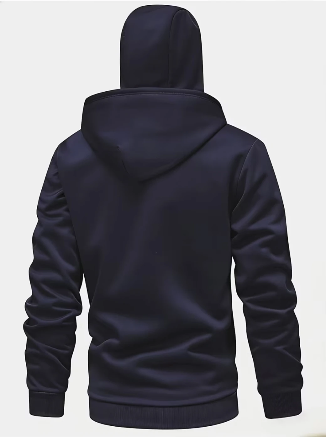 Navy Blue Full-Zip Balaclava Hoodie - photo 2