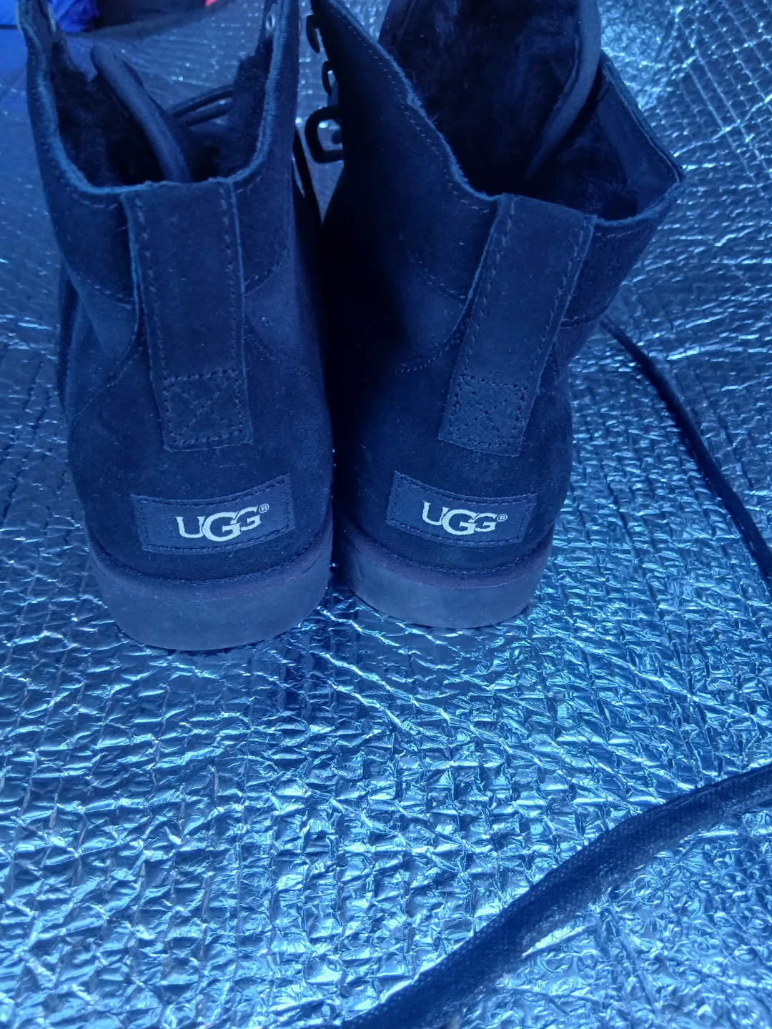 Black UGG Lace-Up Boots