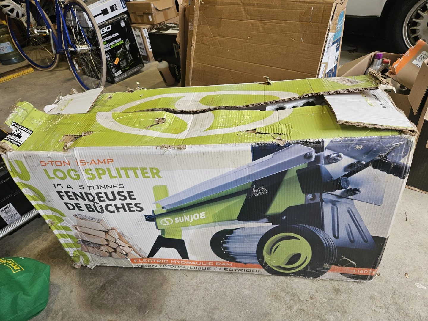 Sun Joe 5-Ton 15-Amp Electric Log Splitter - photo 2