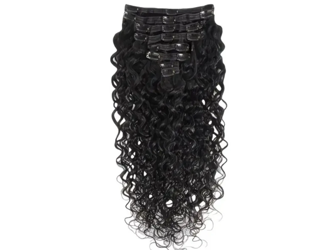 2 set of real human hair 30 inch curly / kinky / water wave - photo 2