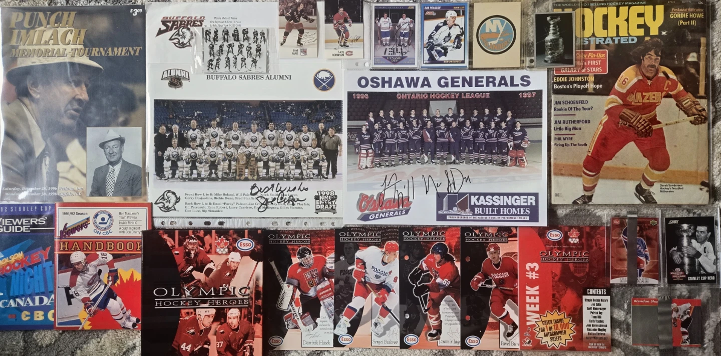 Vintage Hockey Memorabilia & Autograph Lot, Pristine