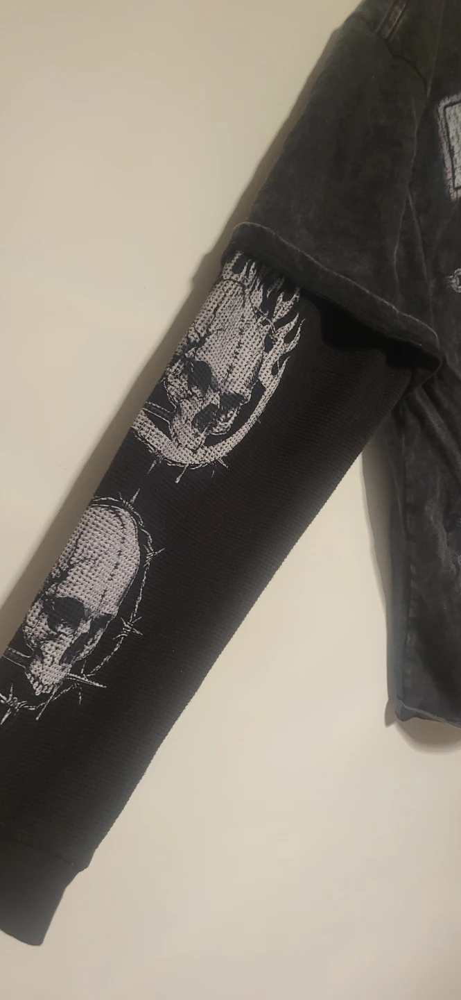 Majestik Fearless Skull Long Sleeve T-Shirt - photo 2