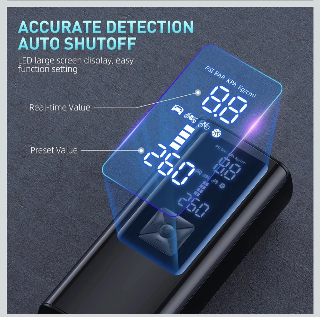 Portable Cordless Tire Inflator 25000mAh - photo 5