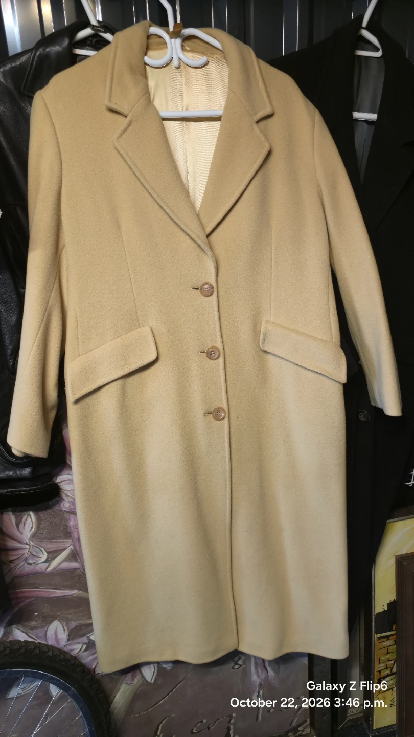 Antonio Baldan wool blend camel coat