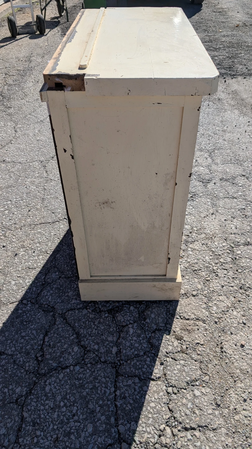 Vintage Painted Wood Cabinet - photo 4