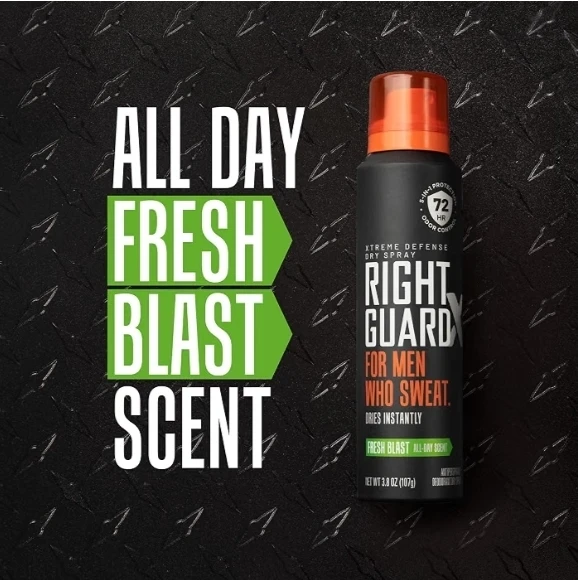 Right Guard Xtreme Defense Dry Spray Fresh Blast