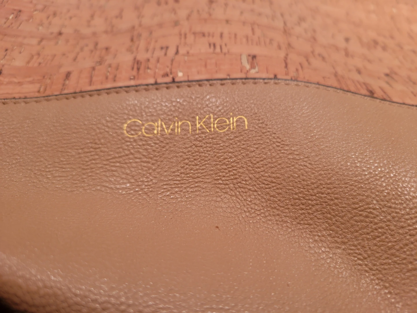 Calvin Klein Cork and Leather Tote Bag - photo 2