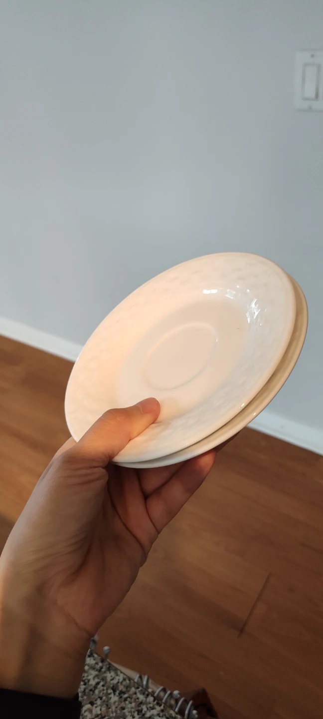 Two Gibson White Saucers - photo 2