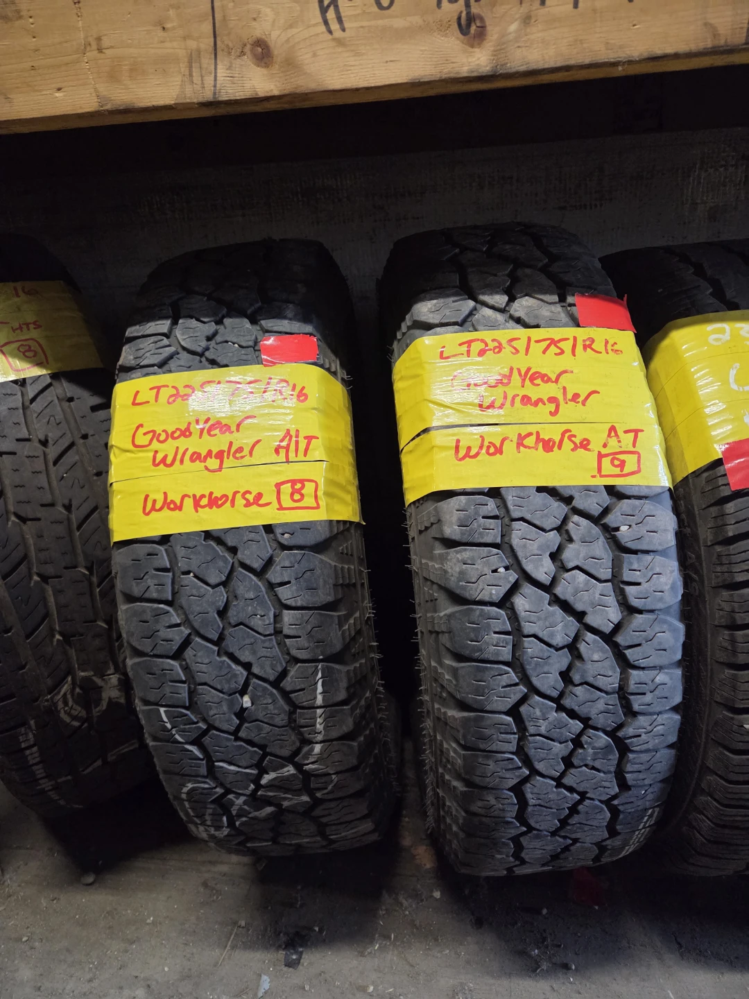 2 Goodyear Wrangler Workhorse AT Tires LT225/75R16