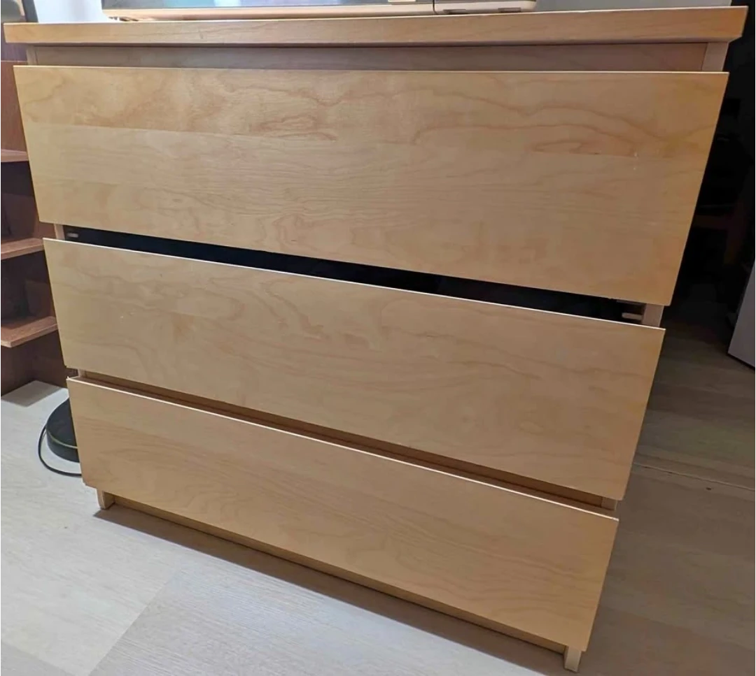 Used IKEA MALM 3-Drawer Dresser