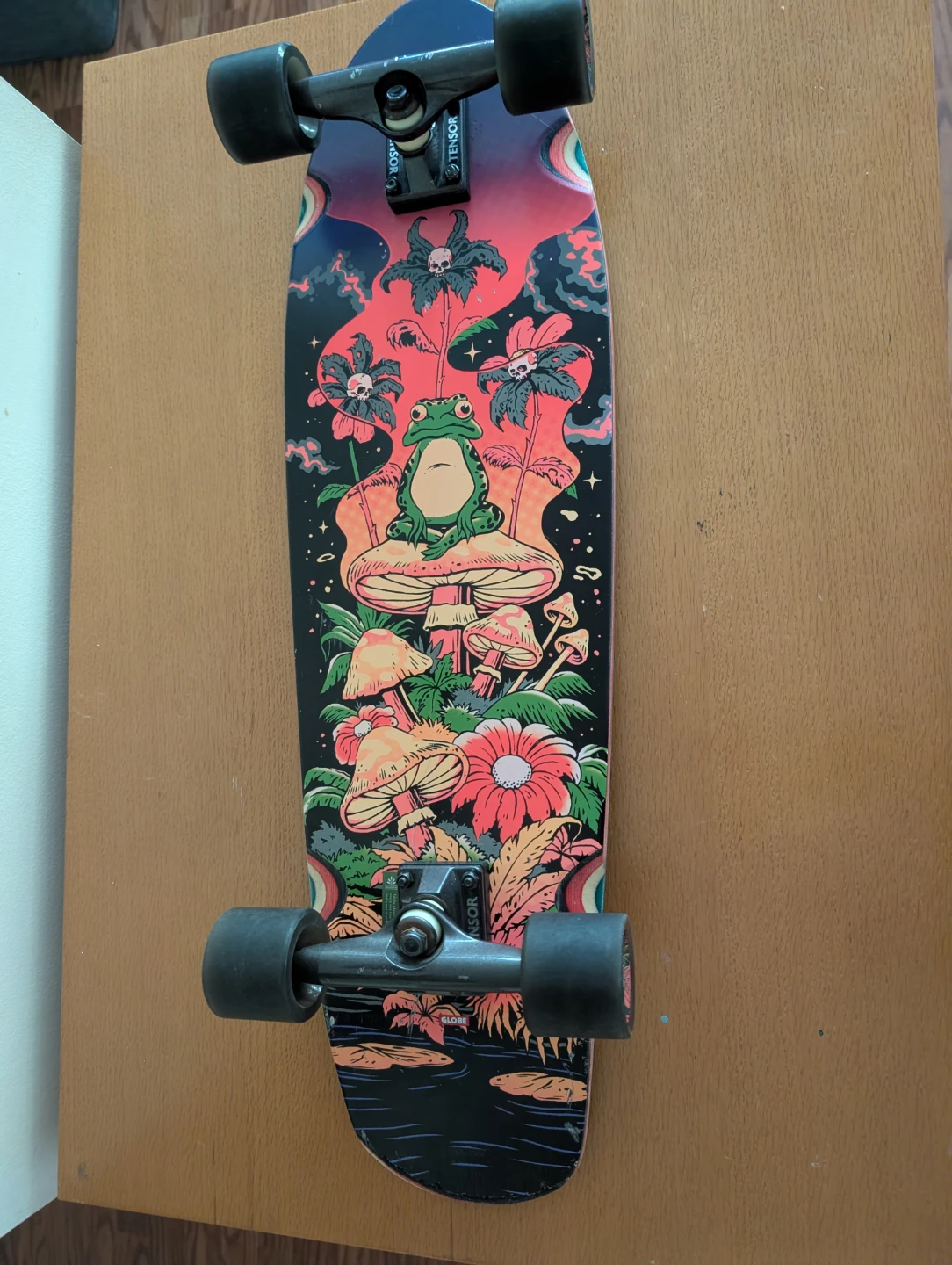 Globe Cruiser Skateboard with Mushroom Art - photo 4