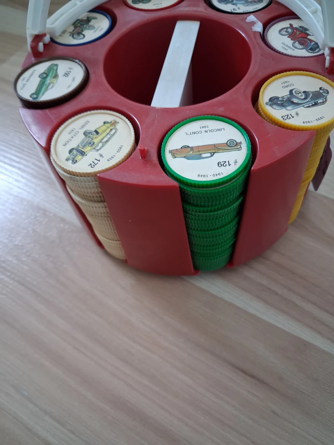 Vintage Jell-O Car Token Collection with Carousel Holder - photo 3
