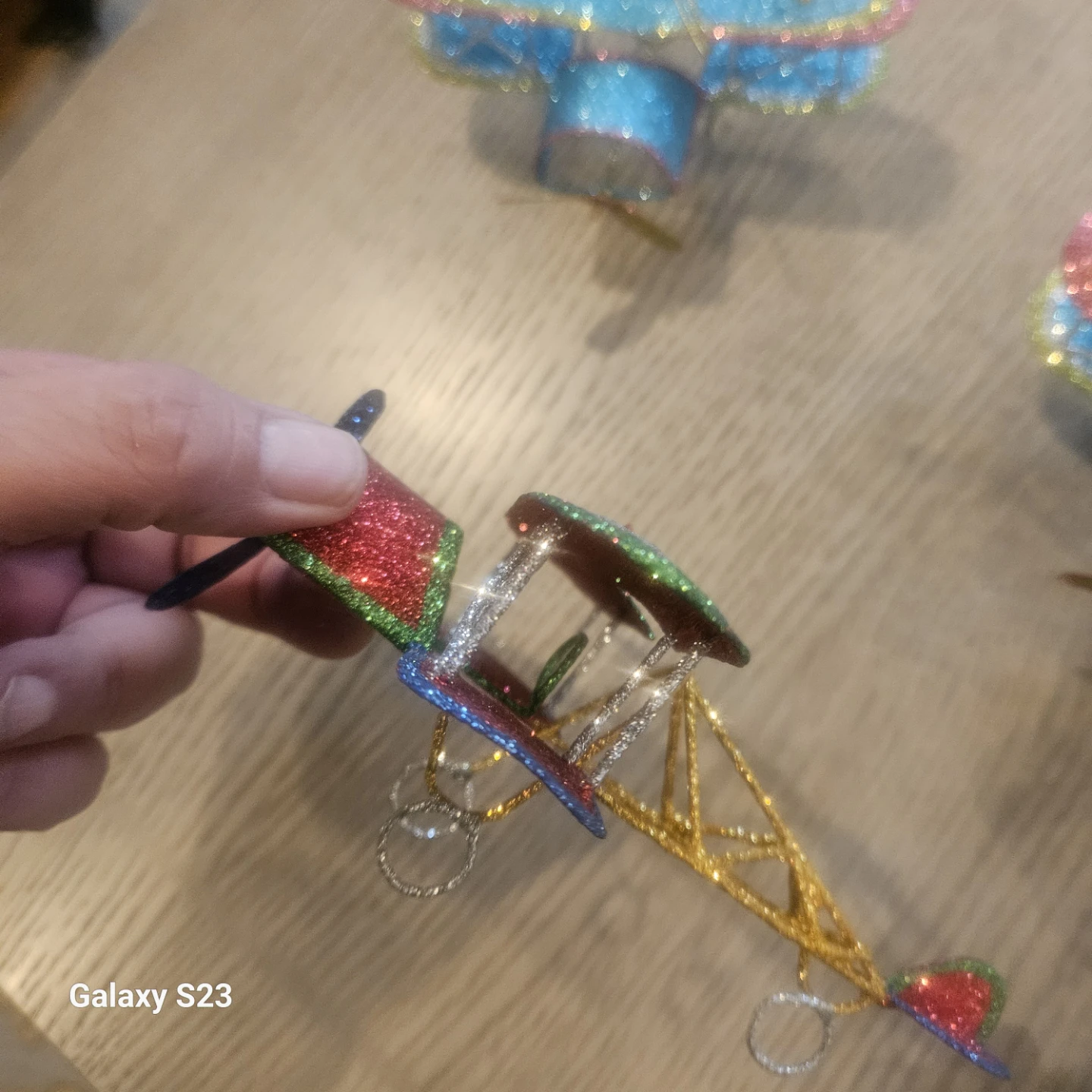 Glittery Airplane Christmas Ornaments - photo 3