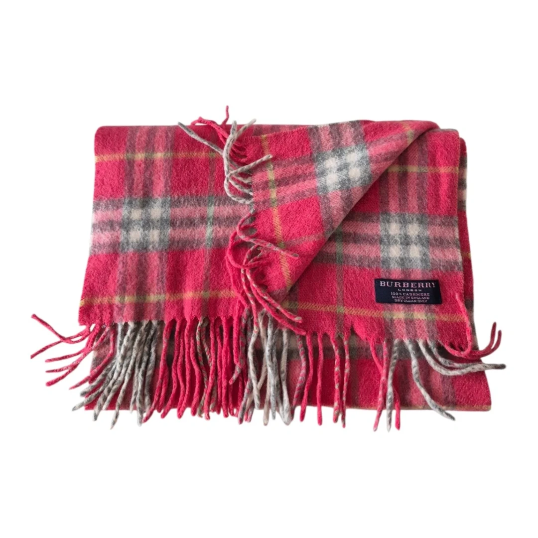 Vintage Burberry London Cashmere Check Scarf - photo 4