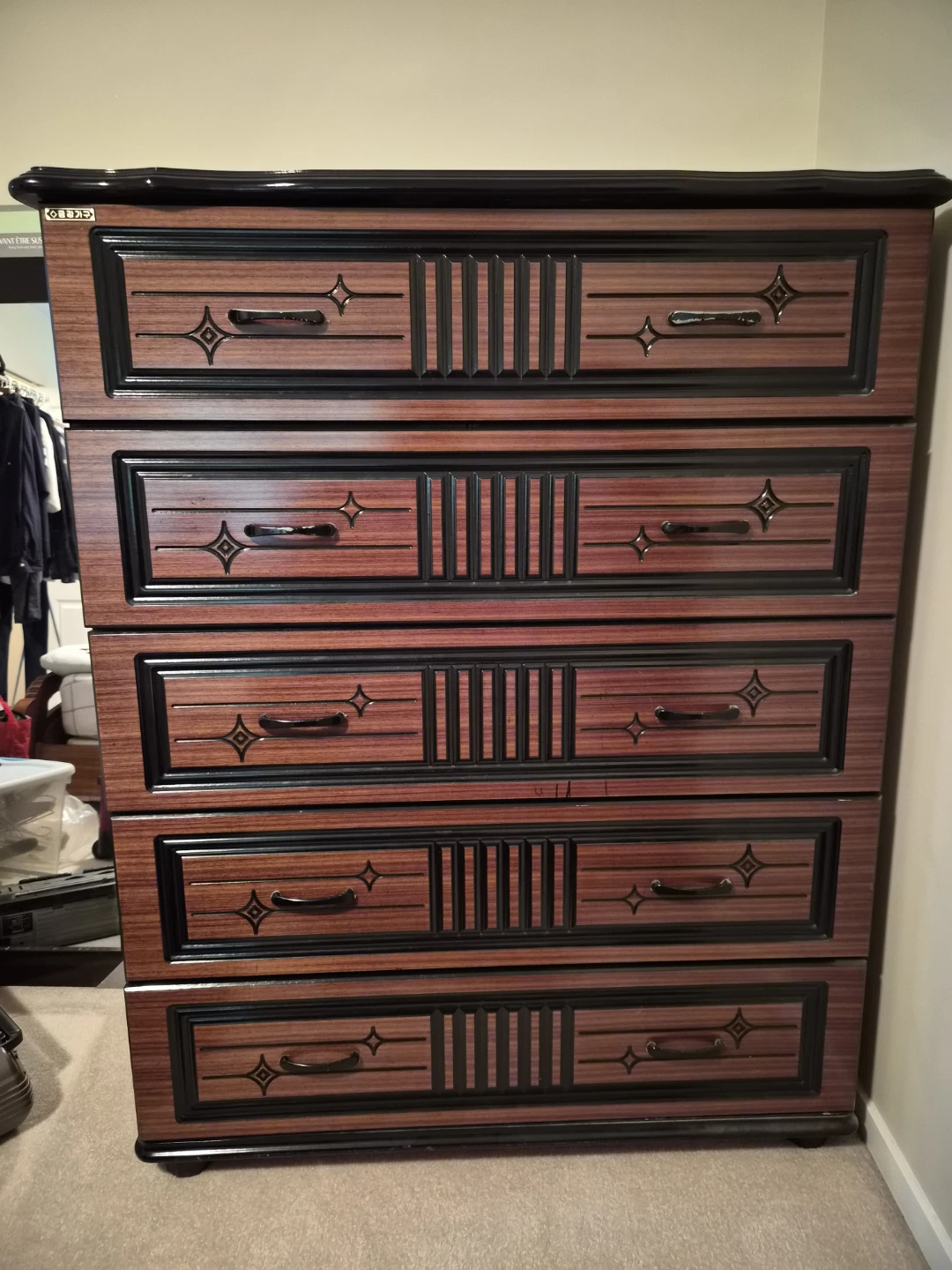 Five-Drawer Wooden Dresser