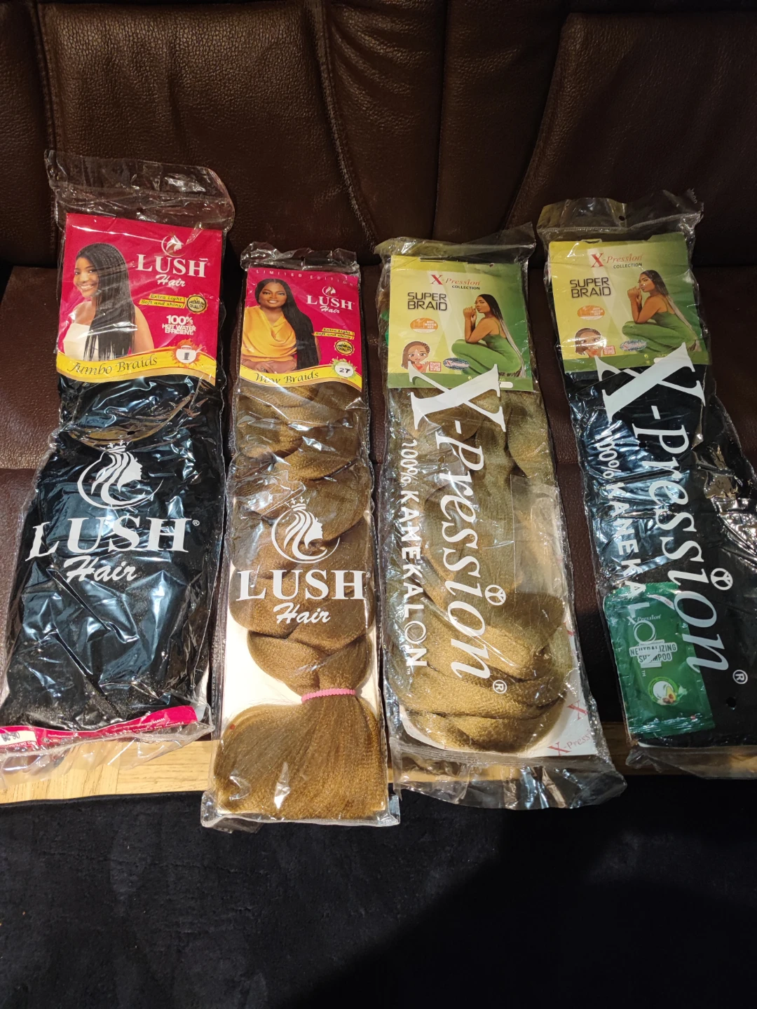 Lush Hair and X-Pression Synthetic Braiding Hair