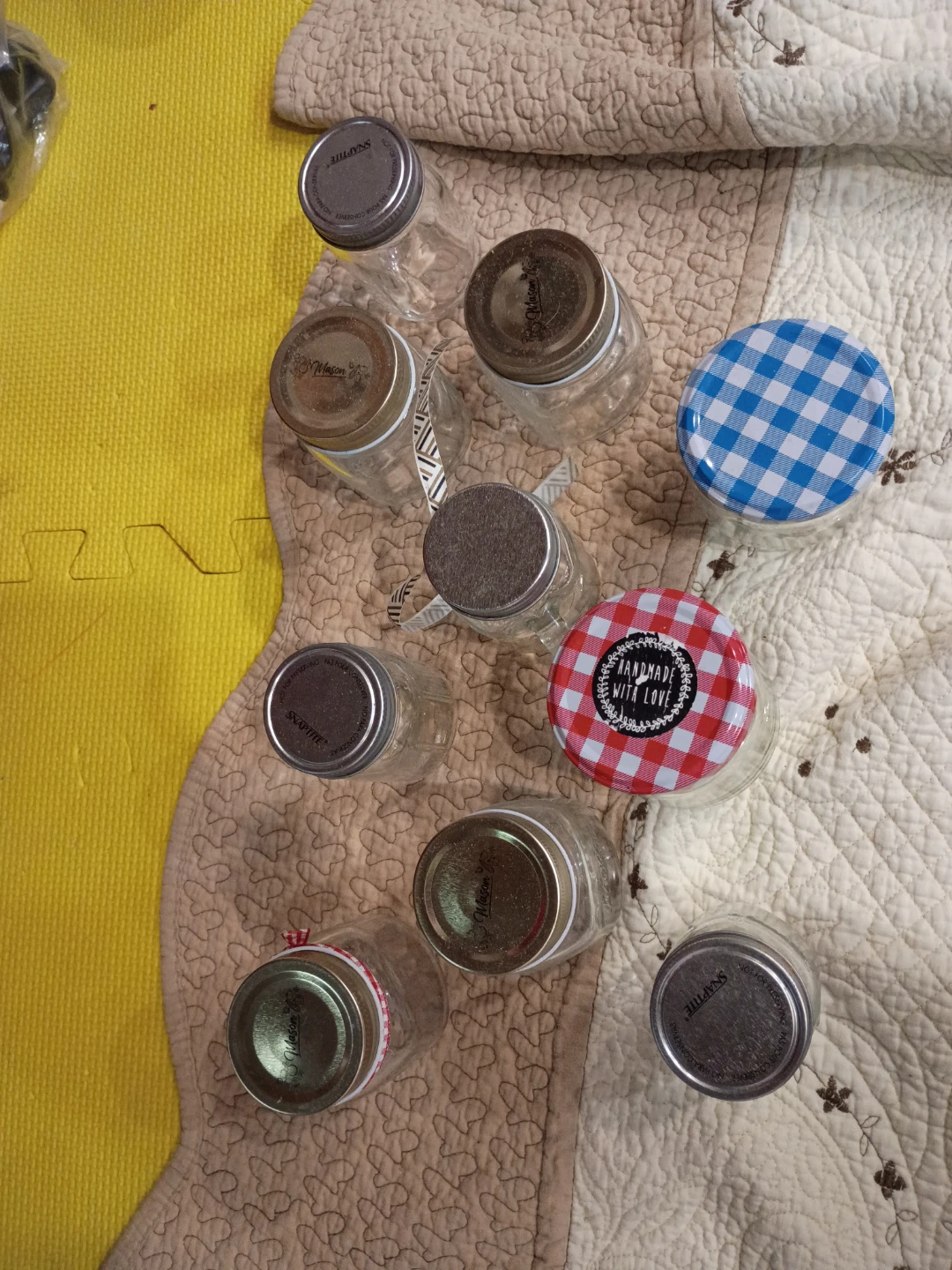 Set of 10 Assorted Mason Jars
