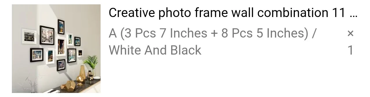 Set of 11 Photo Frames (Black and White)