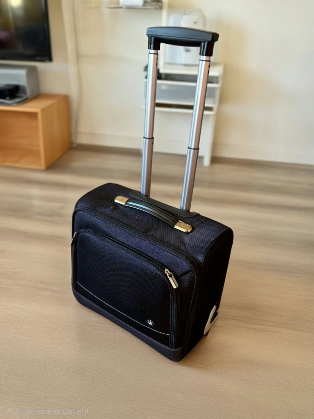 BMW Black Rolling Carry-On Suitcase