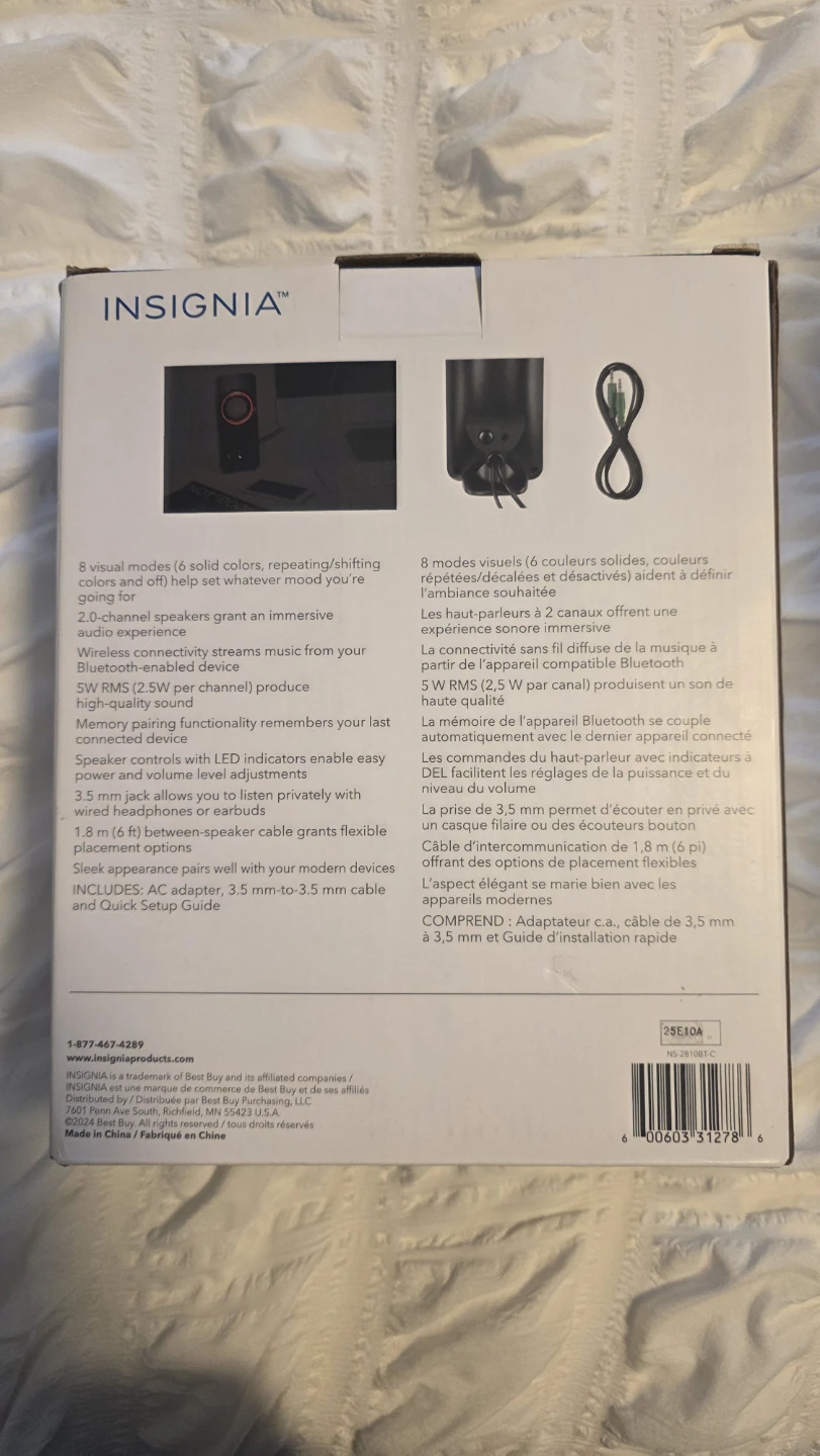 Insignia Color-Changing Bluetooth Stereo Speakers - photo 2