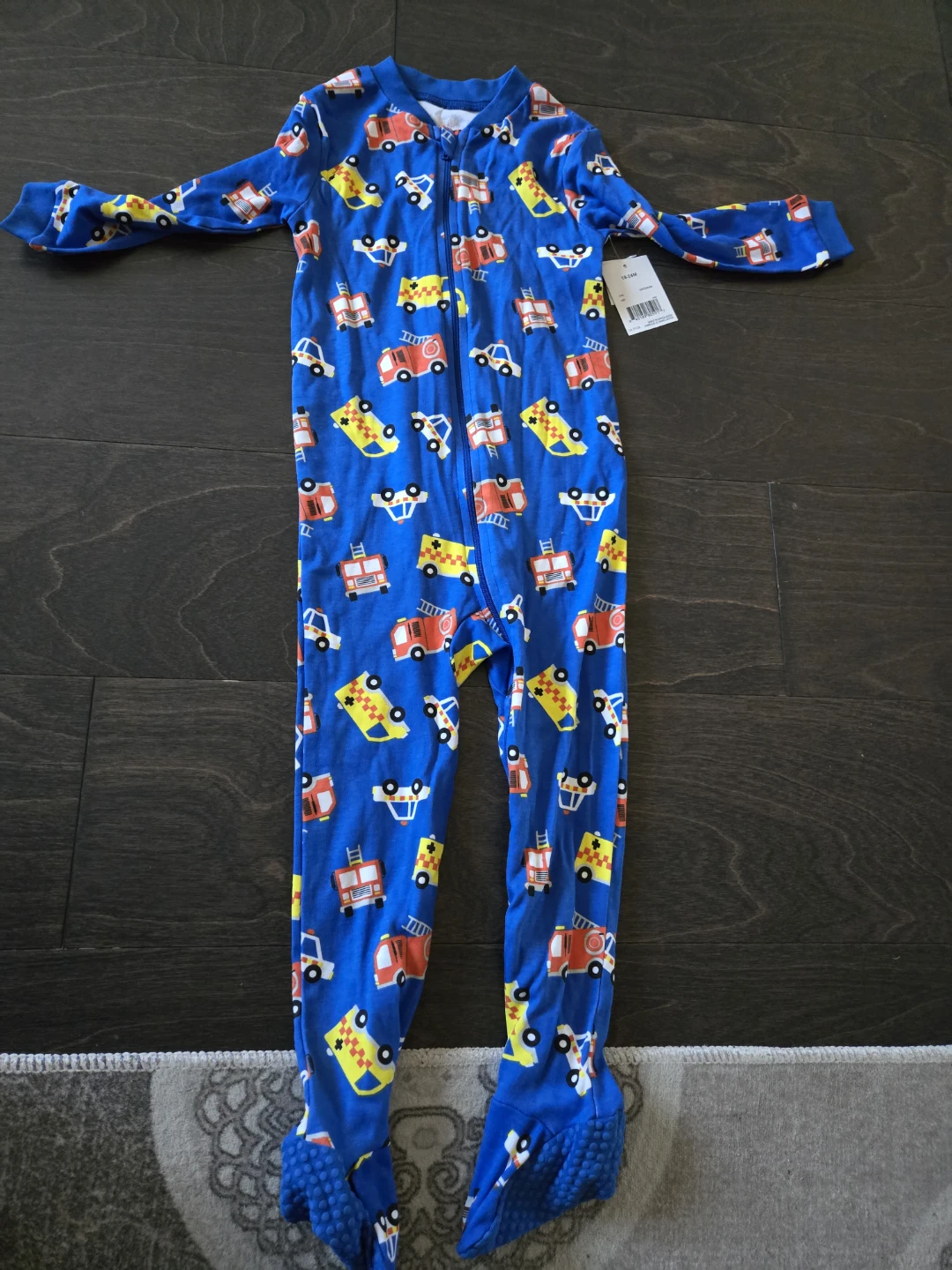 Children's Fire Truck Footed Pajamas 18-24M