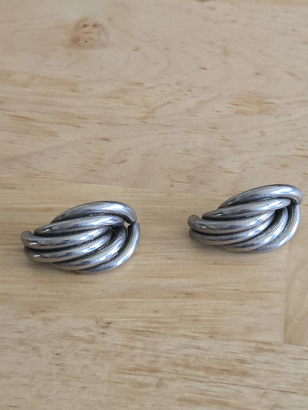 Silver-Tone Tube Design Stud Earrings - photo 4