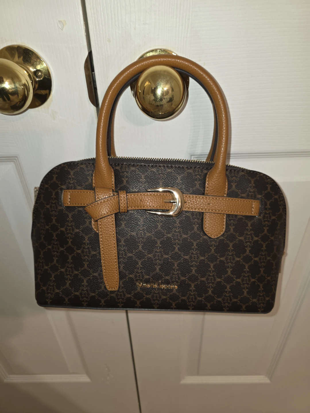 Nanette Lepore Monogram Satchel Crossbody Bag